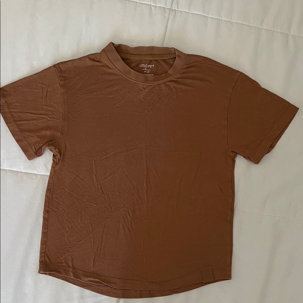 Little Bipsy Camel Crew Neck T-Shirt